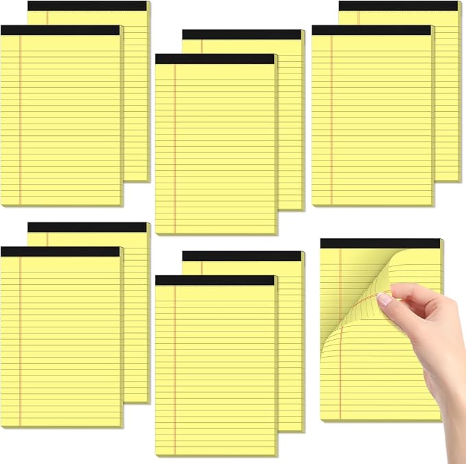 Small Legal Pads 5x8 Yellow 10 Pack Small Note Pads 5x8 College Ruled Yellow by Aidunmis