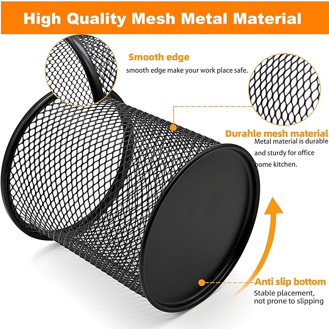 SNOW COOLER Pen Holder Pencil Holder Mesh Metal Pen Cup Holder Pencil Cup Holder - Image 3