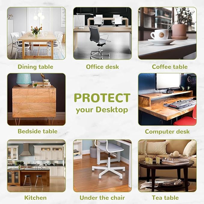 Eisdroma 17 x 24 Inch Clear Table Cover Protector, Table Protector, 1.5mm - Image 6