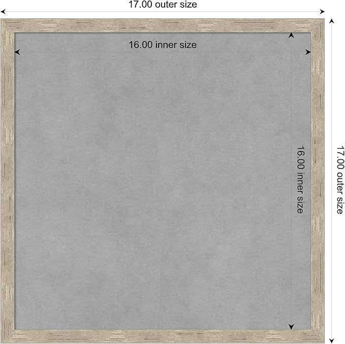 Amanti Art Silver Framed Magnetic Board 17x17 Small Vision Board - Image 3