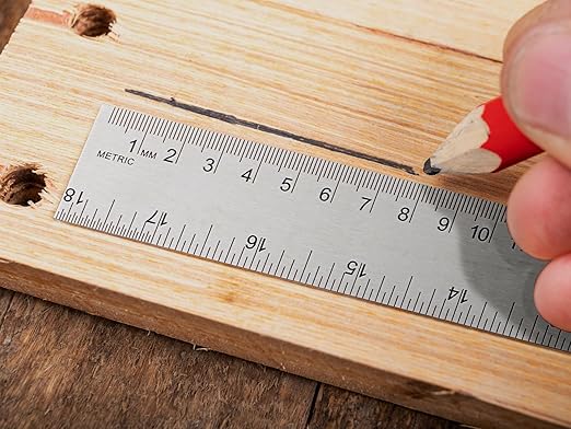 Metal Ruler with Cork Backing, 18 Inch Stainless Steel Rulers 18 Inch Metal - Image 4