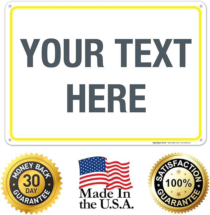 Personalized Custom Customize for Office, Delivery Yellow Sign, 10x14 Inches - Image 8
