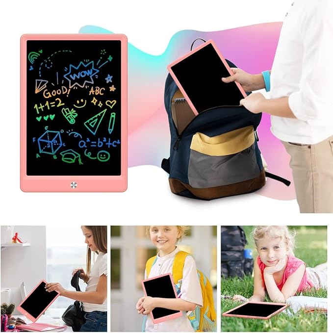 BUKEBU LCD Writing Tablet Doodle Board, 10.5 inch Colorful Drawing Pad - Image 5