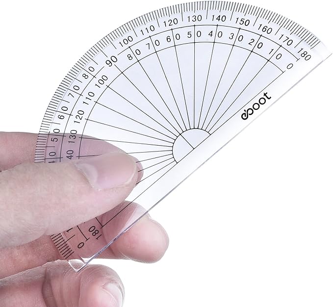 20 Pack Plastic Protractor, 180 Degrees Protractor - Image 4