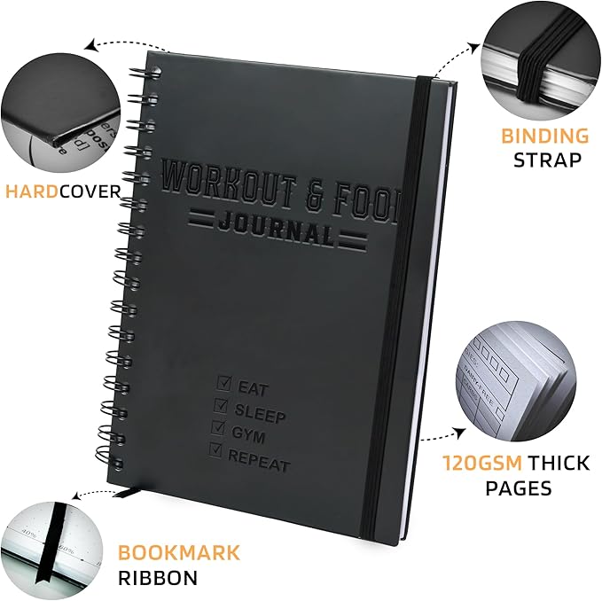 Nextnoid Hardcover Fitness & Food Journal - Image 2