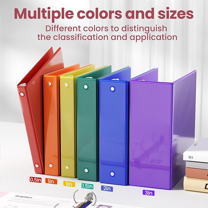 SUNEE 3 Ring Binder 2 Inch 1 Pack - Image 5