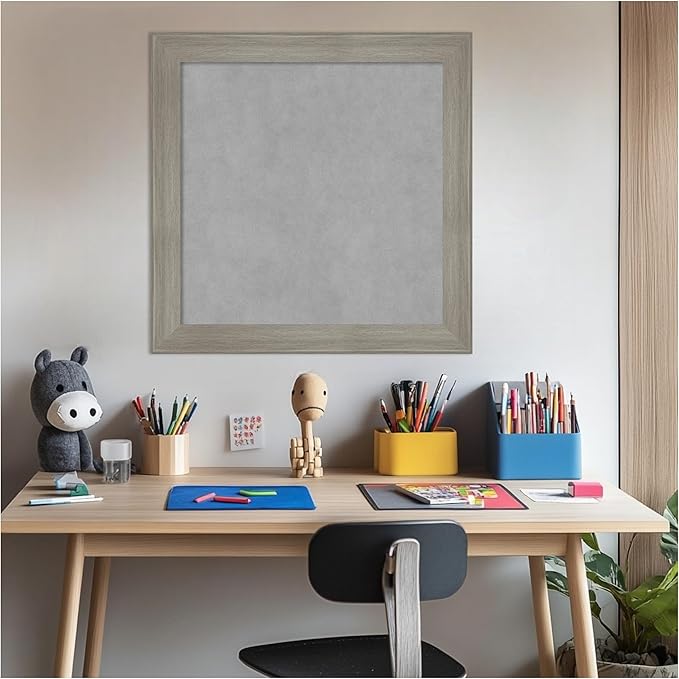 Amanti Art Grey Framed Magnetic Board 24x24 Medium Vision Board - Image 5