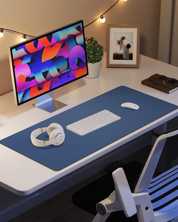 Non-Slip Desk Pad, Mouse Pad, Waterproof PVC Leather Desk Table Protector - Image 6