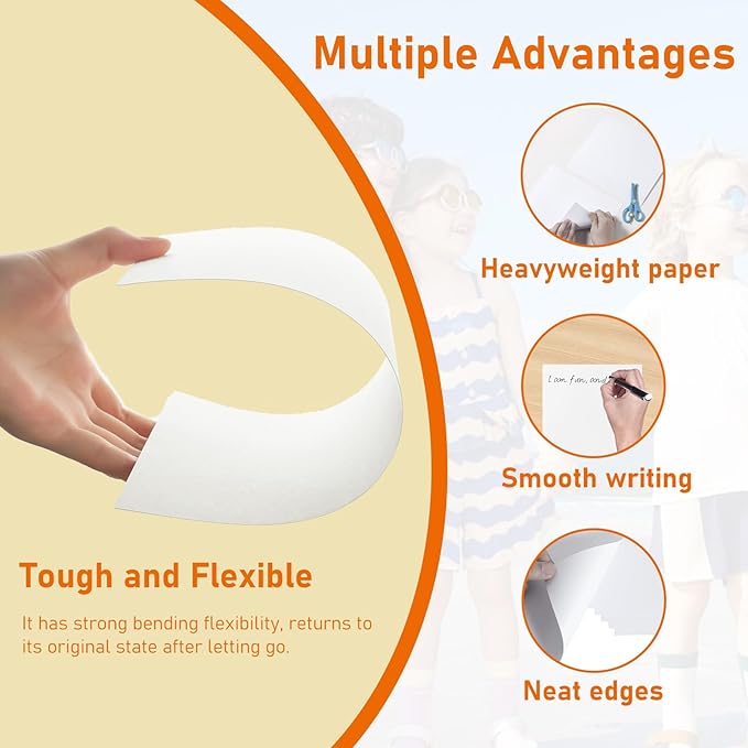 Guakicae 60 Sheets White Cardstock 5 x 7 Thick Paper, 300gsm/110lb Heavyweight - Image 3