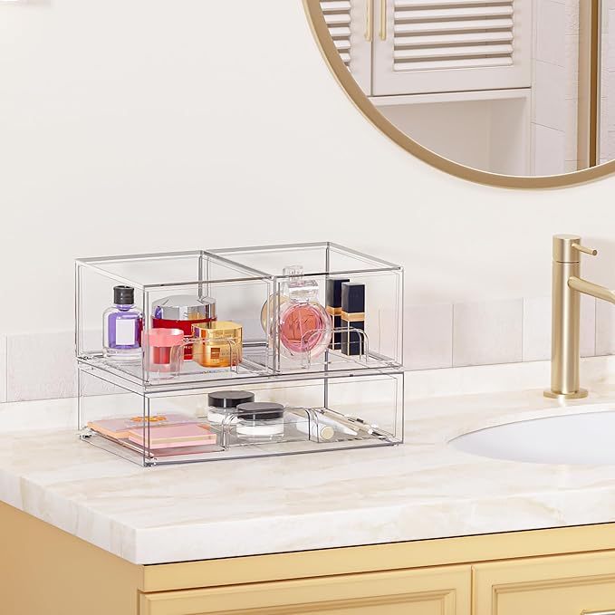 Vtopmart Stackable Storage Drawers Set of 3, Beauty Supplies, Pantry - Image 10