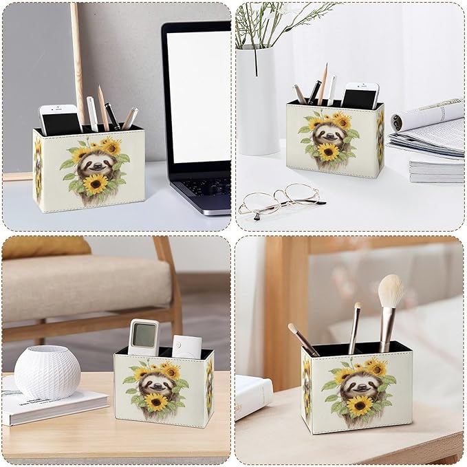 Famame Sloth Sunflower Pencil Holder - Image 3
