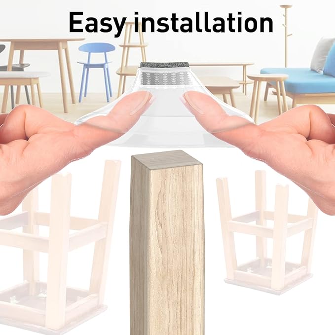 Square Chair Leg Protectors for Hardwood Floors - Image 4