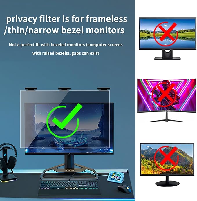 21.5 Inch Magnetic Hanging Computer Privacy Screen - Image 2