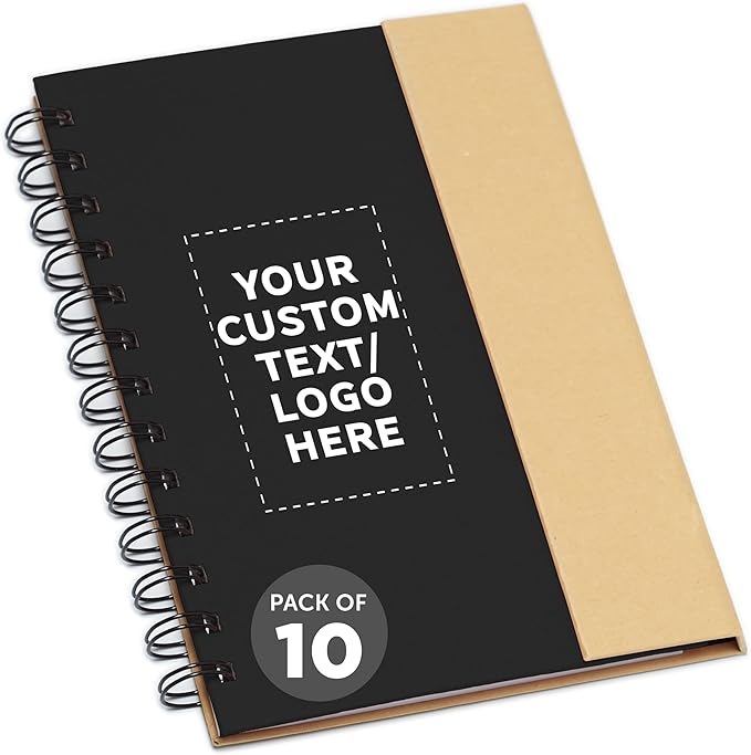 DISCOUNT PROMOS Custom Eco Friendly Spiral Notebooks by DISCOUNTPROMOS