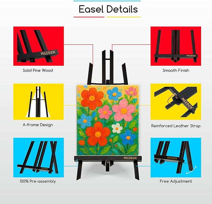 MEEDEN Tabletop Easel Stand for Display: 20" x 12 Pack Pine Wood Table Top - Image 3