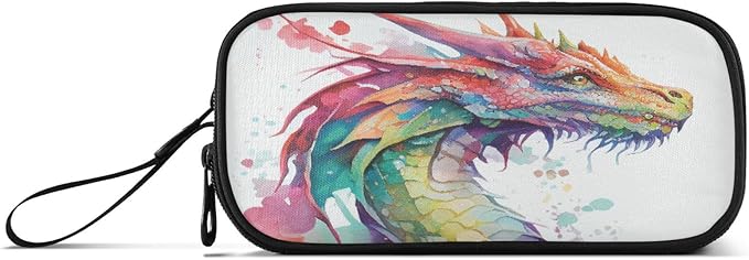 BOENLE Custom Watercolor Dragon Pencil Case Box Boys Girls Personalized Name - Image 8
