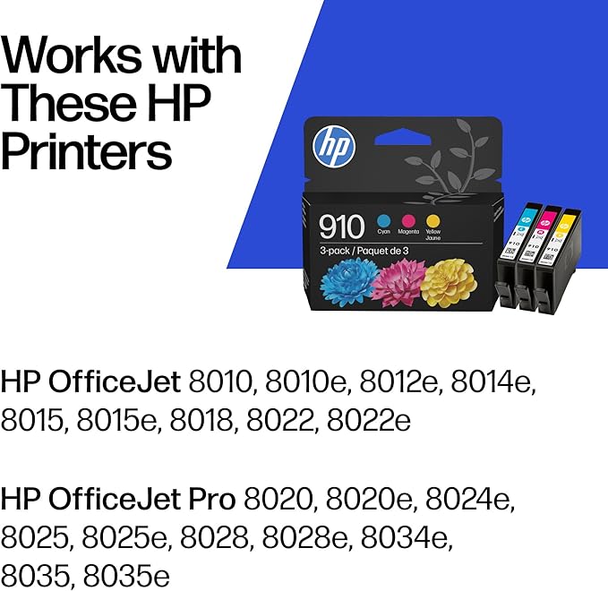 HP 910 Cyan, 8020 Series, OfficeJet Pro 8020, 8030 Series | Eligible - Image 2