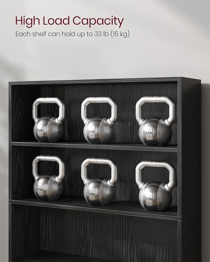 VASAGLE Set of 2 Bookshelves, 30 Inches Wide, 5-Tier Open Bookcases - Image 9
