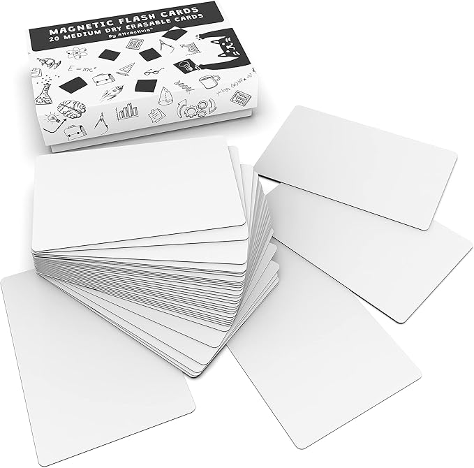 Attractivia Dry Erase Magnetic Labels 3.7 x 2.8 in, Medium Dry Erase Magnets by Attractivia