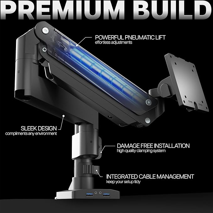 VIVO Premium Aluminum Tall Extended Monitor Arm - Image 6