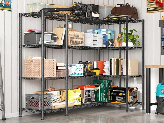 REIBII 78.4" W Storage Shelves 1500LBS, Metal Shelving Unit Wire Shelving - Image 8