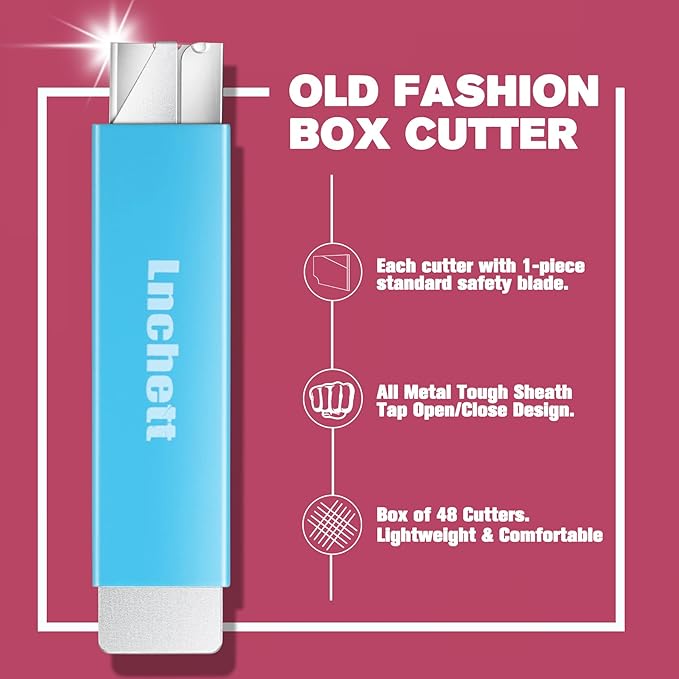 Lnchett Box Cutter, Boxes and Paper, All Metal Tough Sheath, Functional Basic - Image 6