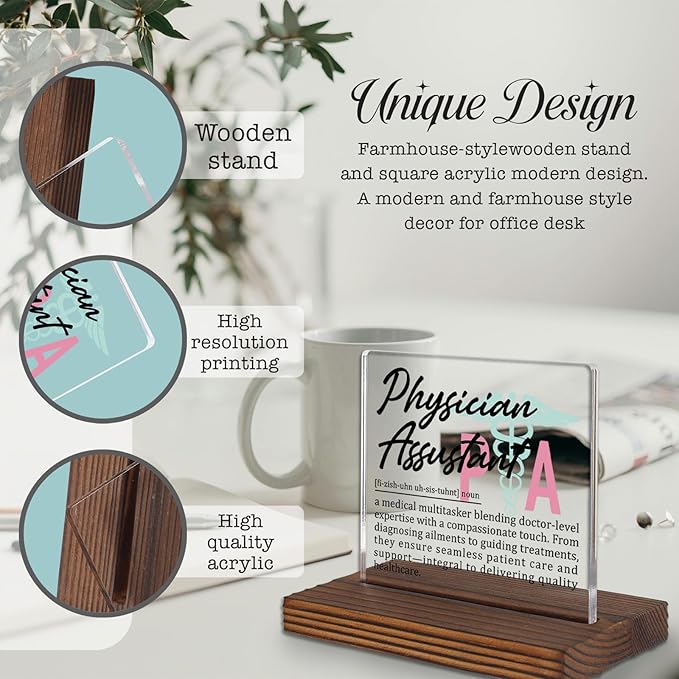 Physician Assistant Gifts, Thank You Appreciation Desk Sign - Image 3
