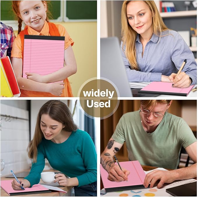 2 Pcs Legal Pads 8.5 x 11 Pink Note Pads 8.5 x 11 Notepad 8.5 x 11 Micro - Image 7