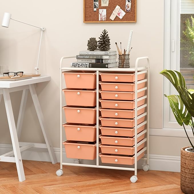 GLACER 15 Drawers Rolling Cart, Storage Cart - Image 9