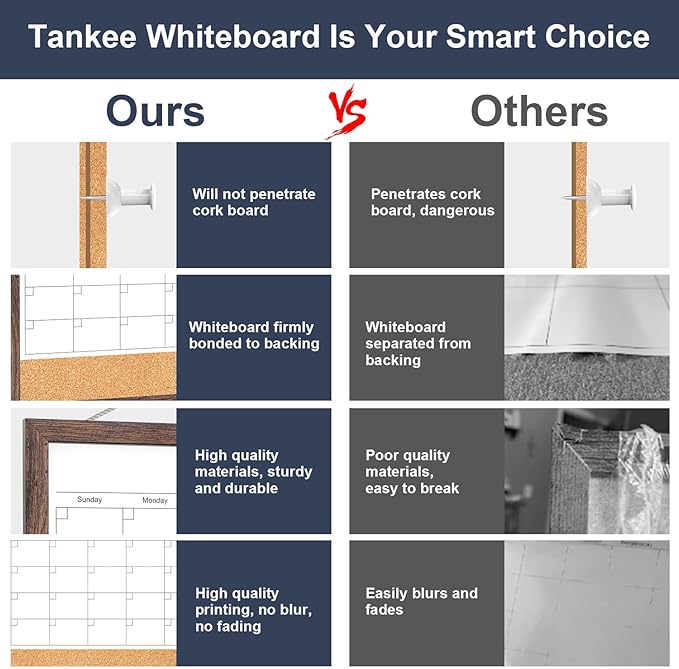 Calendar Whiteboard for Wall, 17x13 Inches White Board Calendar Dry Erase - Image 3
