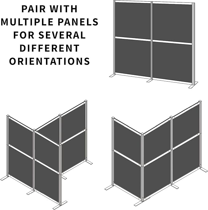 VIVO T-Shape Modular Corner Wall System, 4 Panels, Modern Professional Office - Image 5
