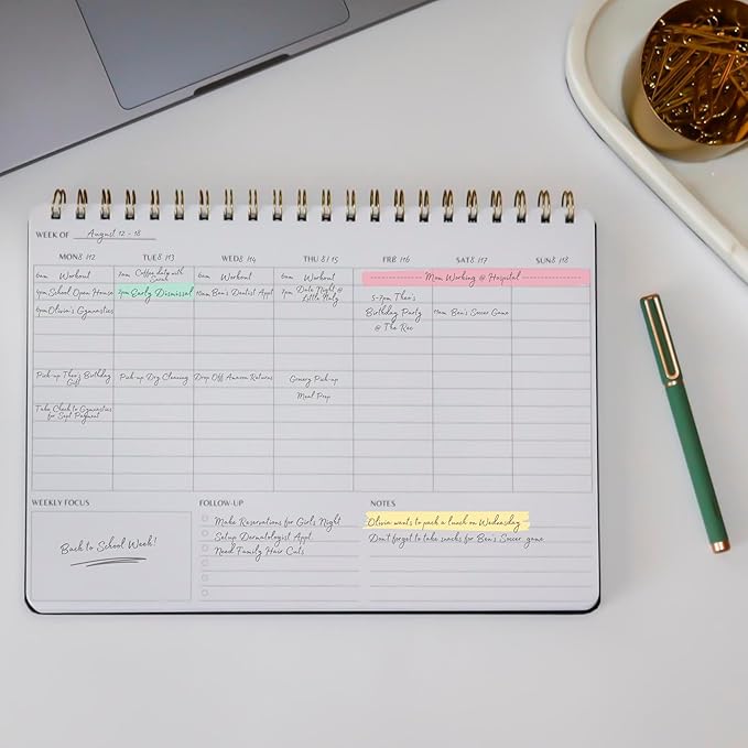 Merely Home Undated Weekly Planner | 8.25” x 11.75” Work To-Do Notebook | ADHD - Image 6