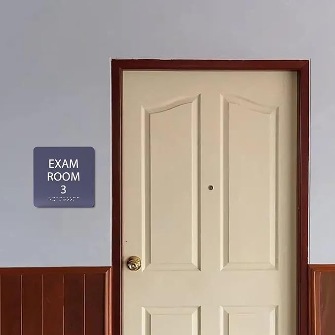 6" X6" Exam Room 3 Sign - Image 5