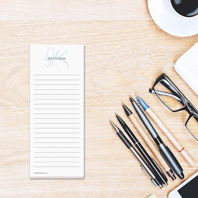 Current Initial Personalized Lined Notepad Set – Set of 3, 50-Sheet Pads - Image 3