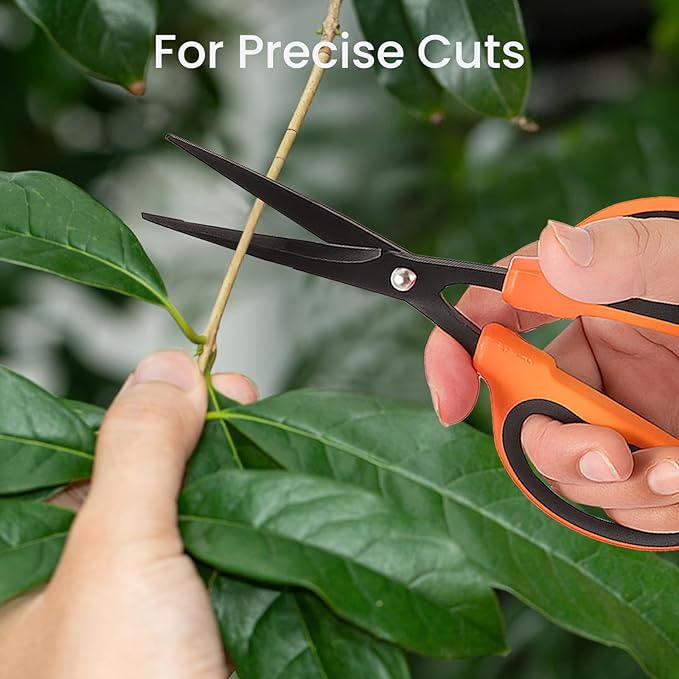 GROWNEER 1 Packs Trimming Scissors Teflon Coated Non Stick Blades Pruning - Image 6