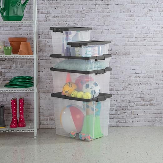 Sterilite 18-Pack Modular Stacker Box, Durable Clear Plastic Storage Bins - Image 8