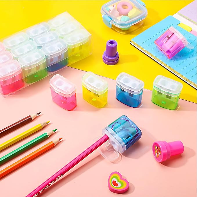 Teling 660 Pcs Manual Pencil Sharpeners Bulk Handheld Dual Holes Pencil - Image 4