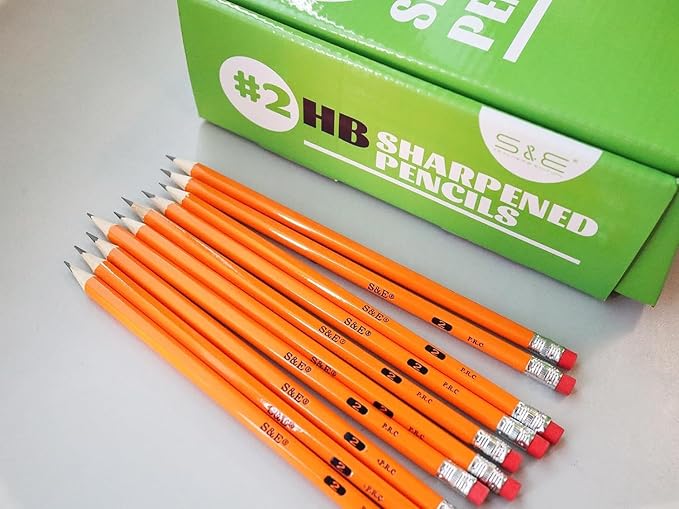 S & E TEACHER'S EDITION Woodcased #2 Pencils, Pre-sharpened, No. 2, Back to - Image 3
