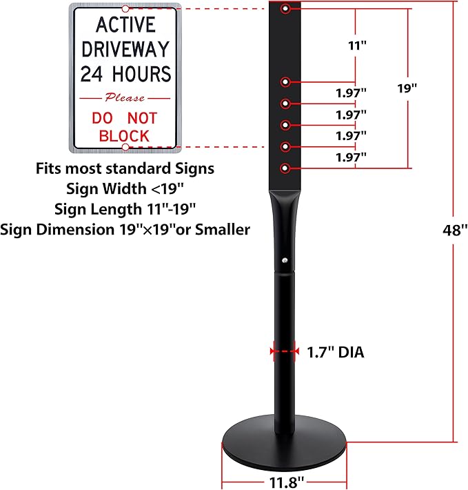 VAIIGO 2Pack Heavy Duty Cast Iron Sign Stand - Image 5