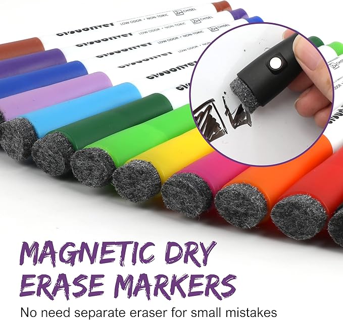cloudriver Magnetic Dry Erase Markers, 48 Pack Whiteboard Markers - Image 3