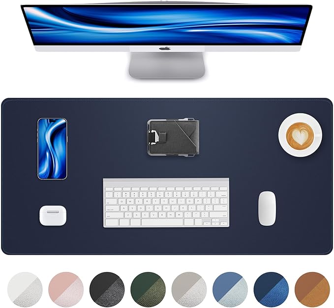 Non-Slip Desk Pad, Mouse Pad, Waterproof PVC Leather Desk Table Protector by AFIING