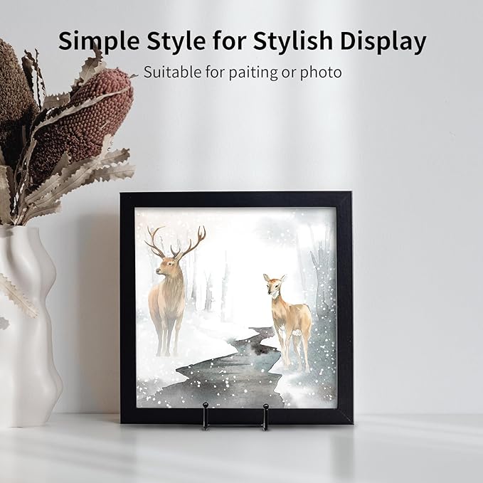 Kruodop 4 Pack 4" Metal Square Frame Easel Stands - Image 5