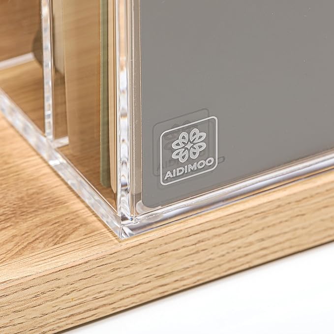 AIDIMOO Acrylic Magazine File Holder, 3 Vertical Compartments Desk Document - Image 7
