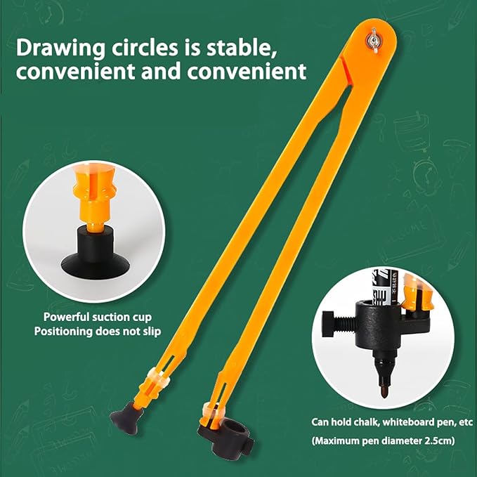 Magnetic Geometry Tool, Protractor, Triangle Rulers Easy Attachment Blackboard - Image 7