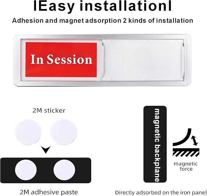 In Session or Available Door Sign, Sliding Privacy Indicator - Image 5