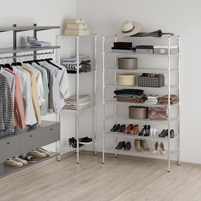 Regal Altair 18" Deep x 42" Wide x 74" Height Wire Shelving Kit | 8-Tier | NSF - Image 4