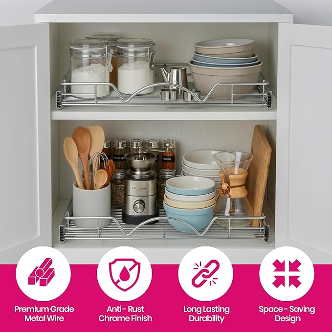 HOLDN’ STORAGE Pull Out Cabinet Organizer, Heavy Duty Caddy w/Lifetime Limited - Image 5