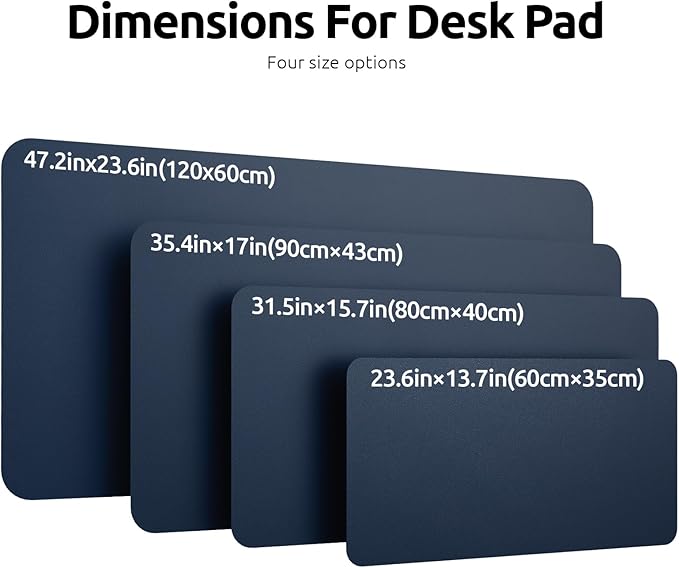 YSAGi Leather Desk Protector, Office Mat, Large Mouse Mat, Non-Slip PU Leather - Image 8
