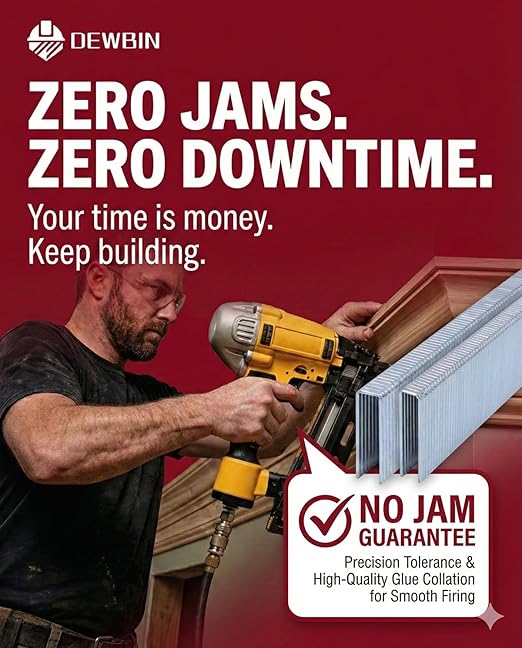 DEWBIN 18 Gauge Narrow Crown Staples, 1000 Cts 1-1/2-Inch 18GA Heavy Duty - Image 3
