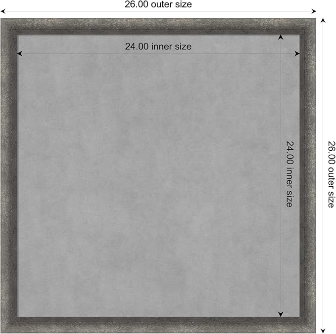 Amanti Art Grey Framed Magnetic Board 26x26 Medium Vision Board - Image 4
